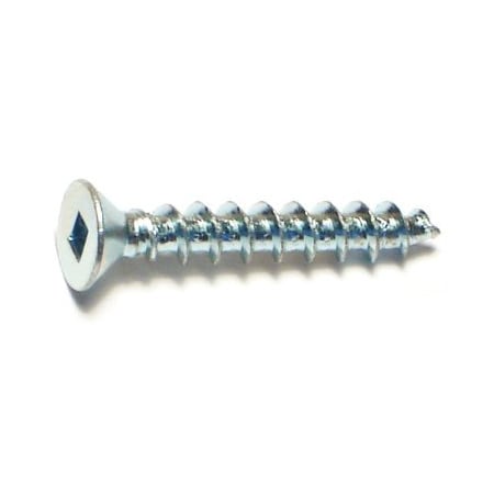 Midwest Fastener Sheet Metal Screw, #6 x 1 in, Zinc Plated Steel Flat Head Square Drive, 50 PK 63984